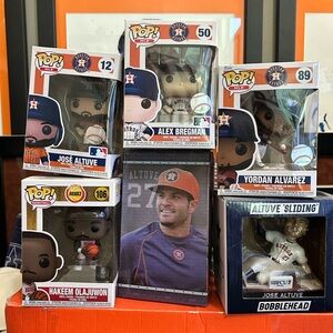 Funko POP! Houston Astros Collectible Figures Set Includes What Is Pictured